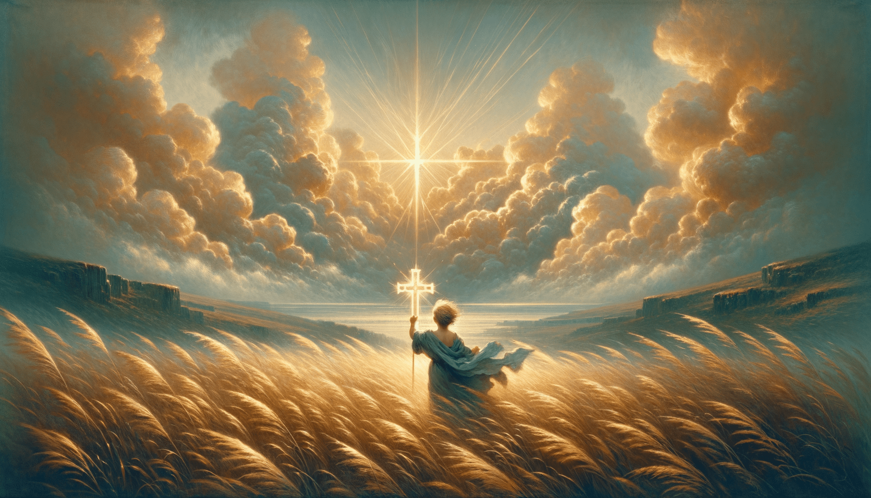Child of Light: A Serene Journey in Faith Art - Teo Teglia Art