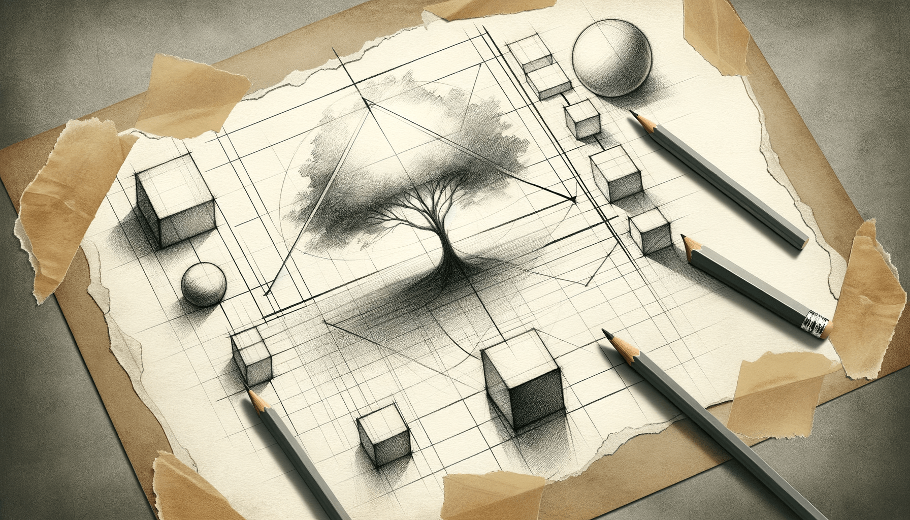 Geometric Seeds to Graceful Trees: A Sketch of Growth - Teo Teglia Art