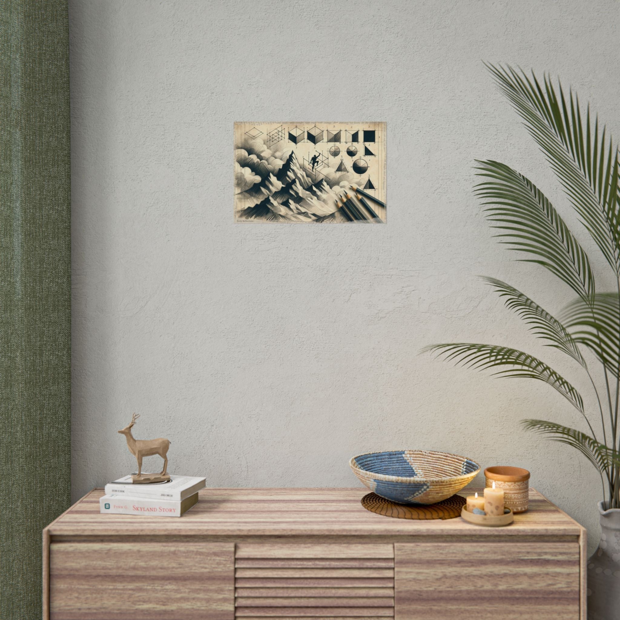 Ascending Geometry Dreamscape - Art Print by Teo Teglia Art