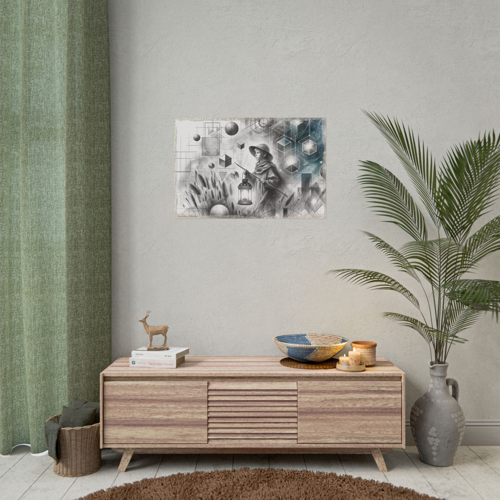 Child In Graphite Dreamscape - Art Print by Teo Teglia Art