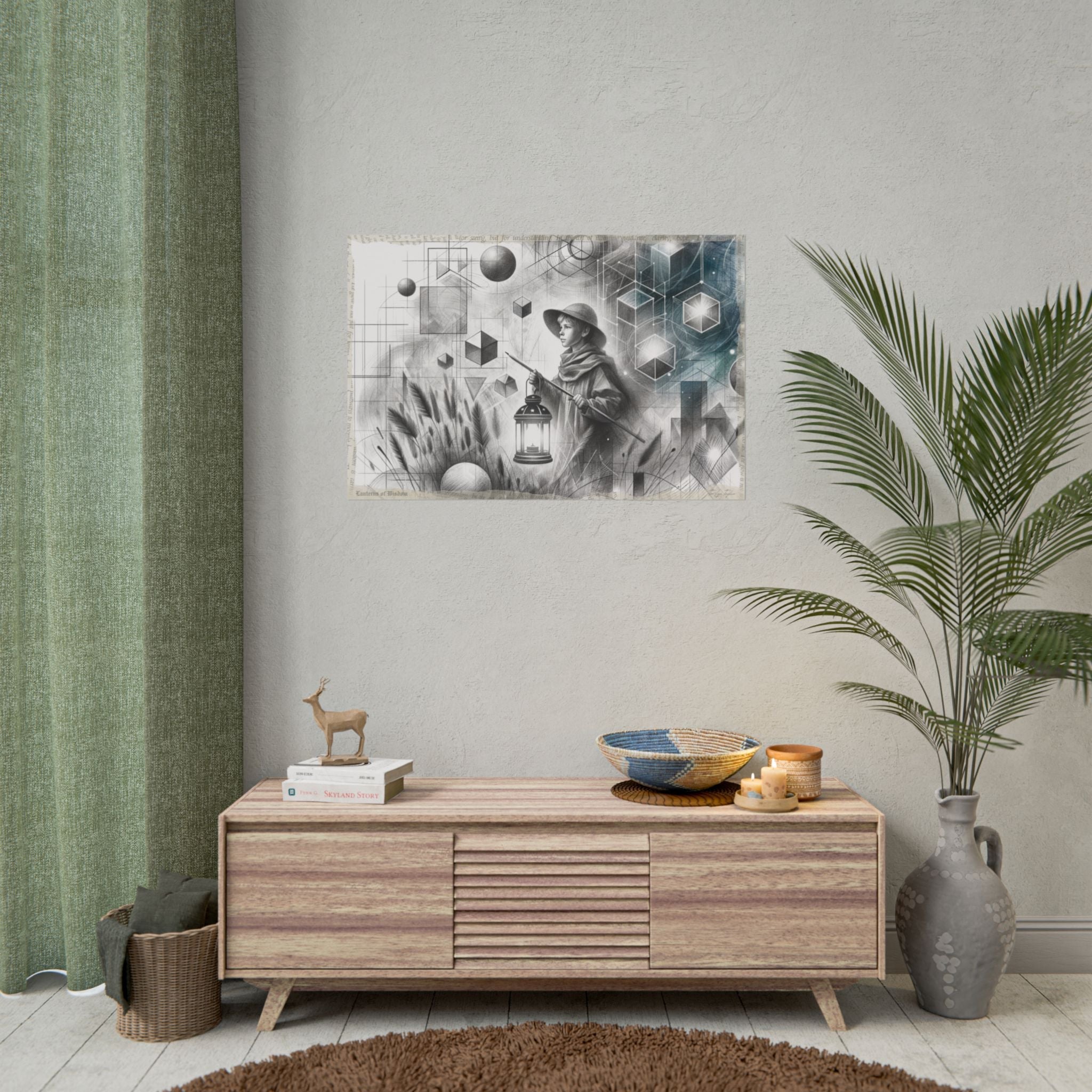 Child In Graphite Dreamscape - Art Print by Teo Teglia Art
