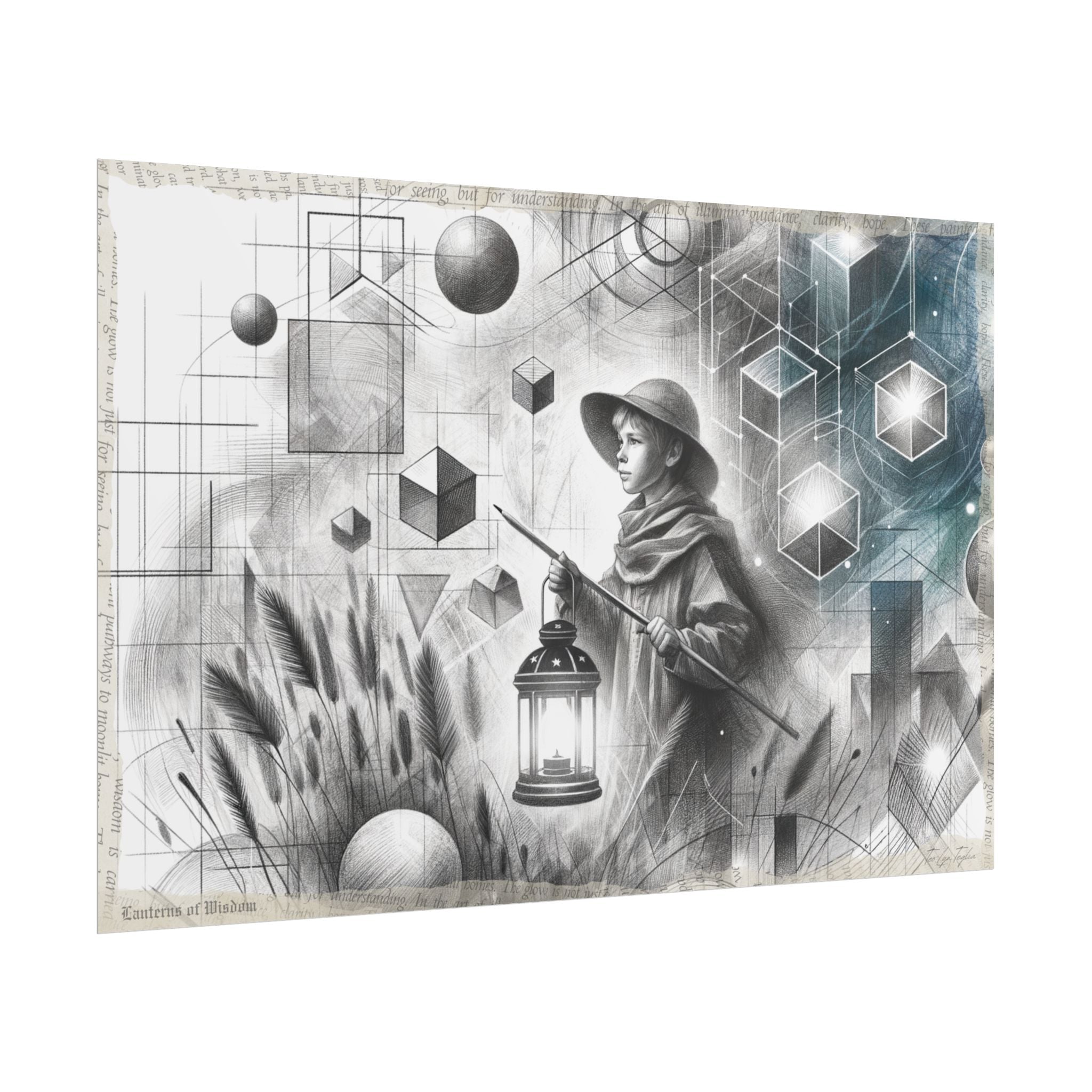 Child In Graphite Dreamscape - Art Print by Teo Teglia Art