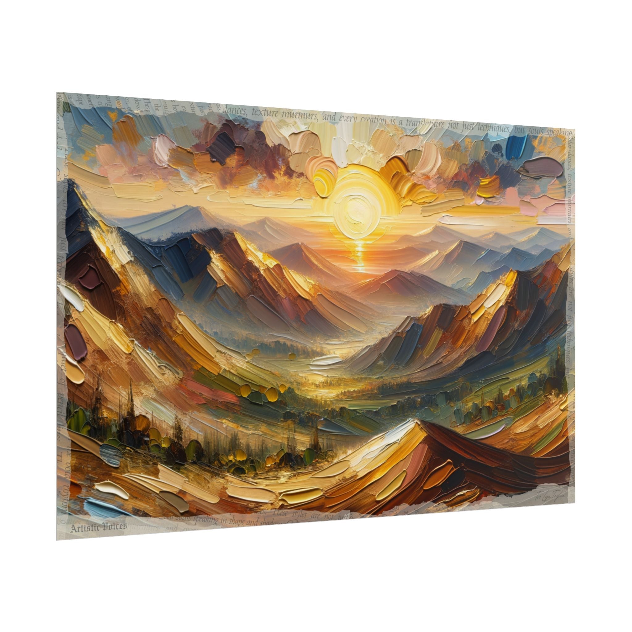Dawn's Metallic Embrace - Art Print by Teo Teglia Art