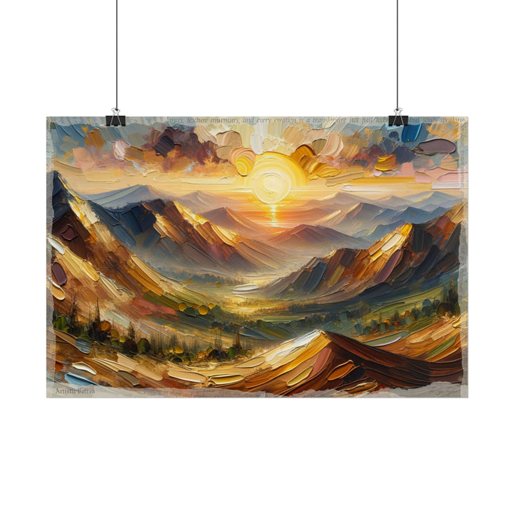 Dawn's Metallic Embrace - Art Print by Teo Teglia Art