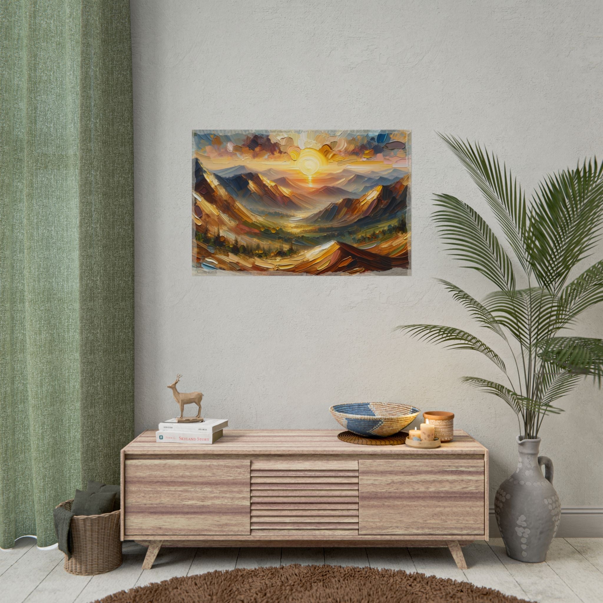 Dawn's Metallic Embrace - Art Print by Teo Teglia Art