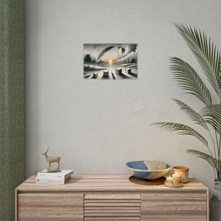 Emergence from Geometric Dawn - Art Print by Teo Teglia Art