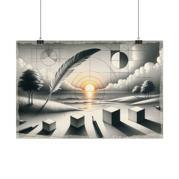 Emergence from Geometric Dawn - Art Print by Teo Teglia Art