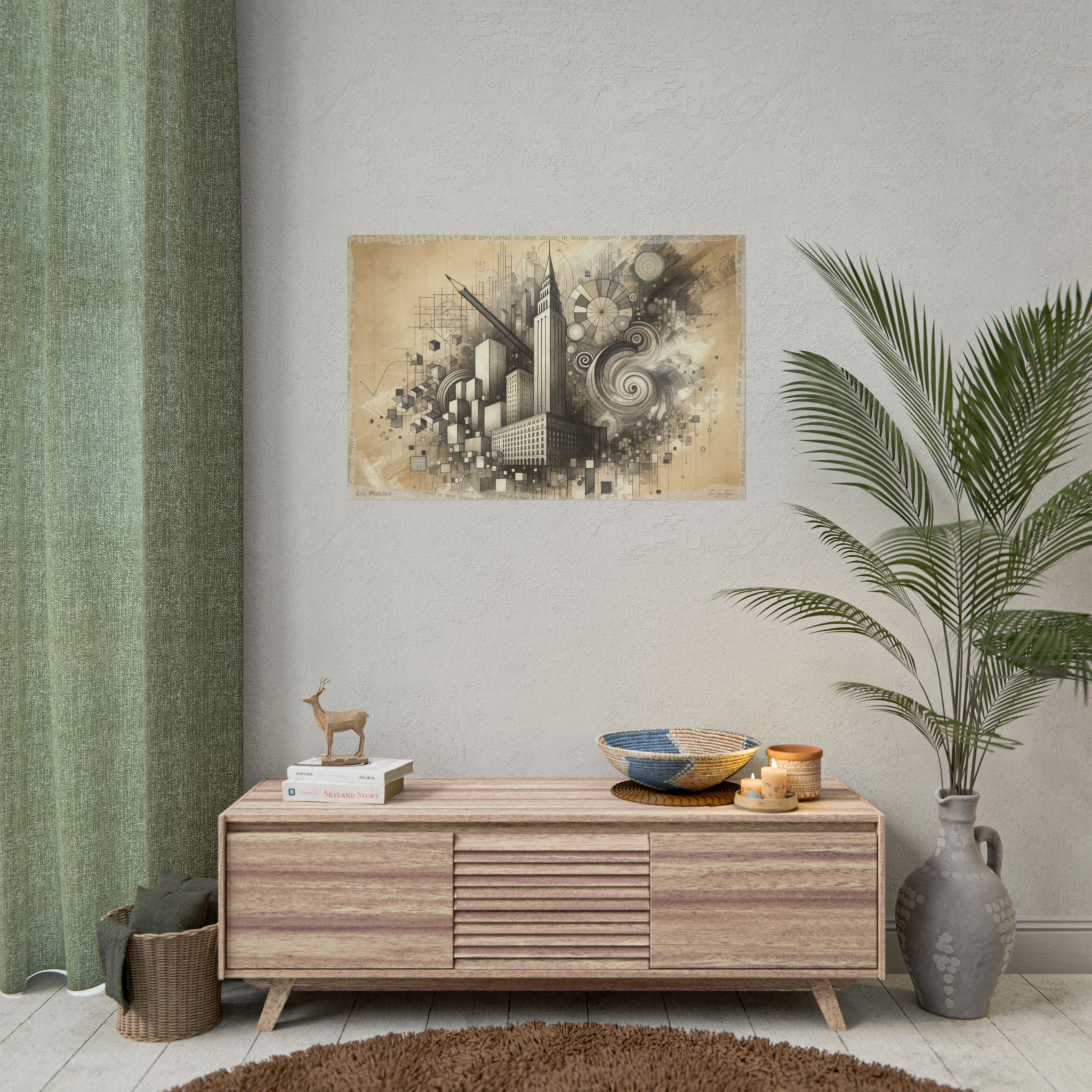 "Emergence from Linework Abyss" - Art Print by Teo Teglia Art