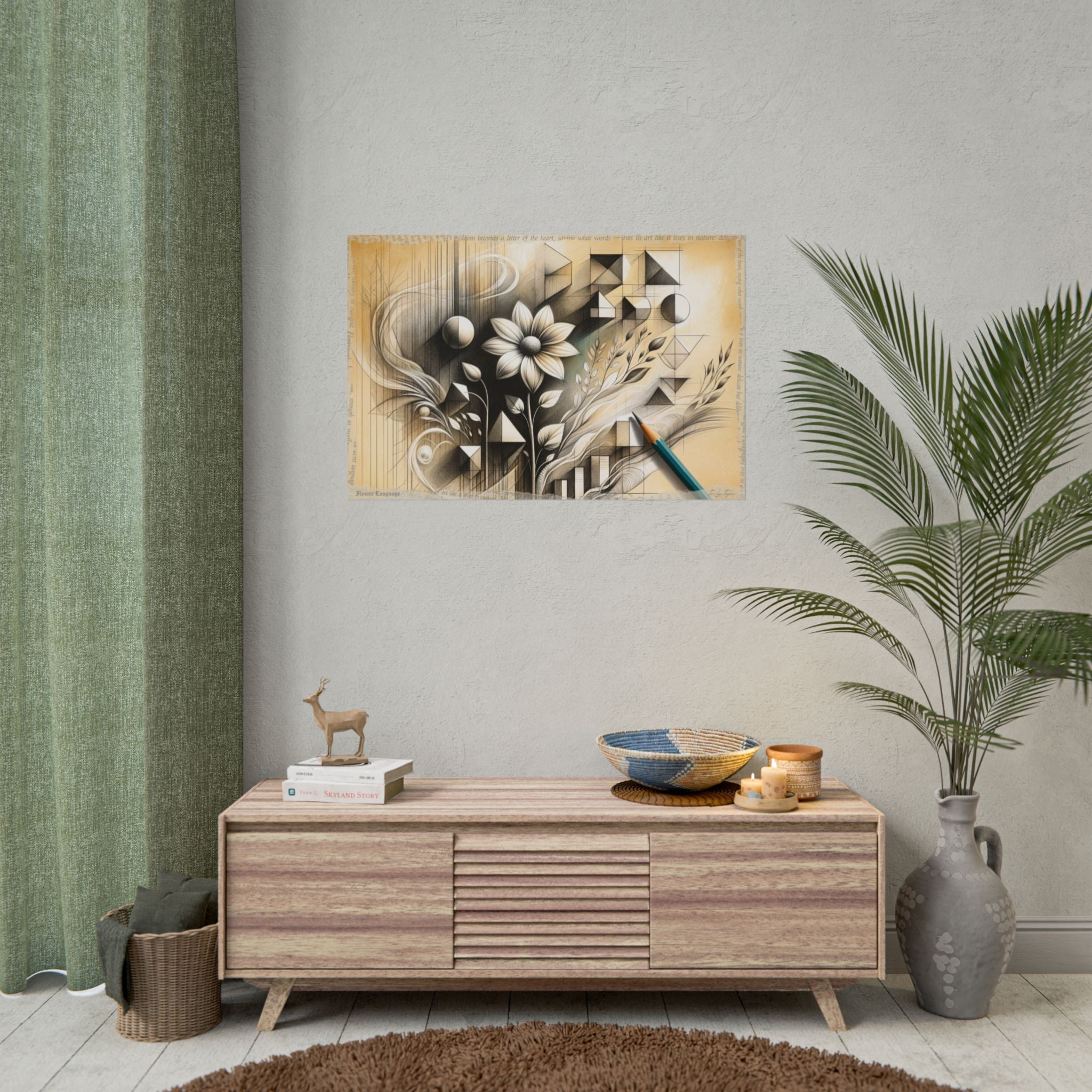 Emerging Geometry Blooms - Art Print by Teo Teglia Art