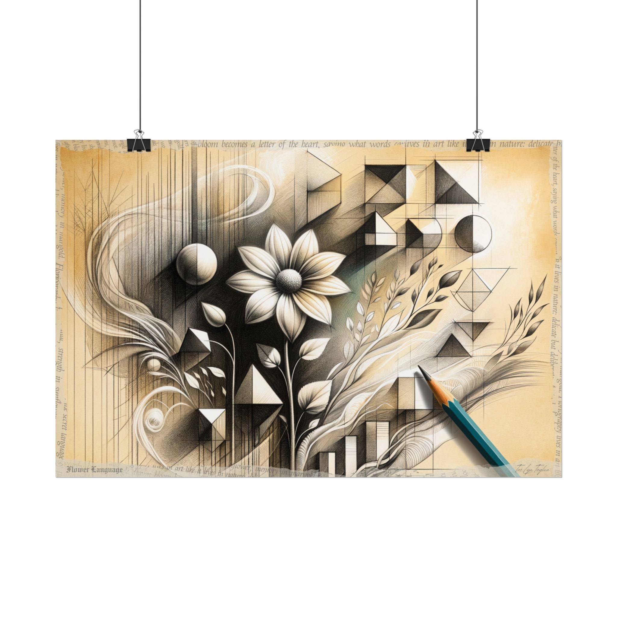 Emerging Geometry Blooms - Art Print by Teo Teglia Art