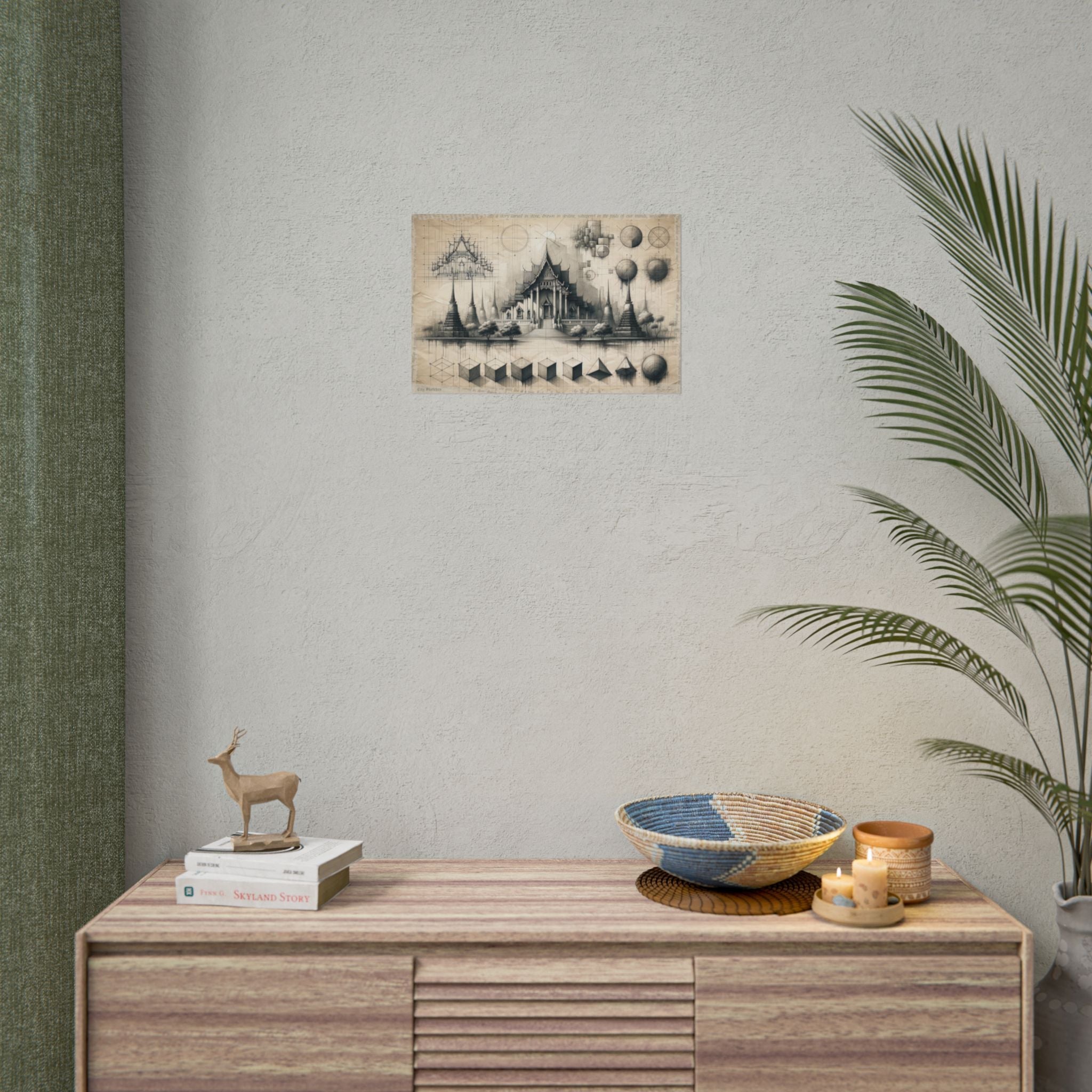 "From Geometry to Cityscape: A Pencil Evolution" - Art Print by Teo Teglia Art
