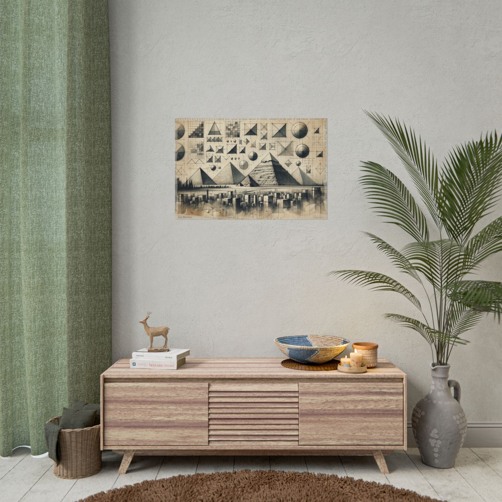 ✏️ Genesis of Geometry Cityscape - Art Print by Teo Teglia Art