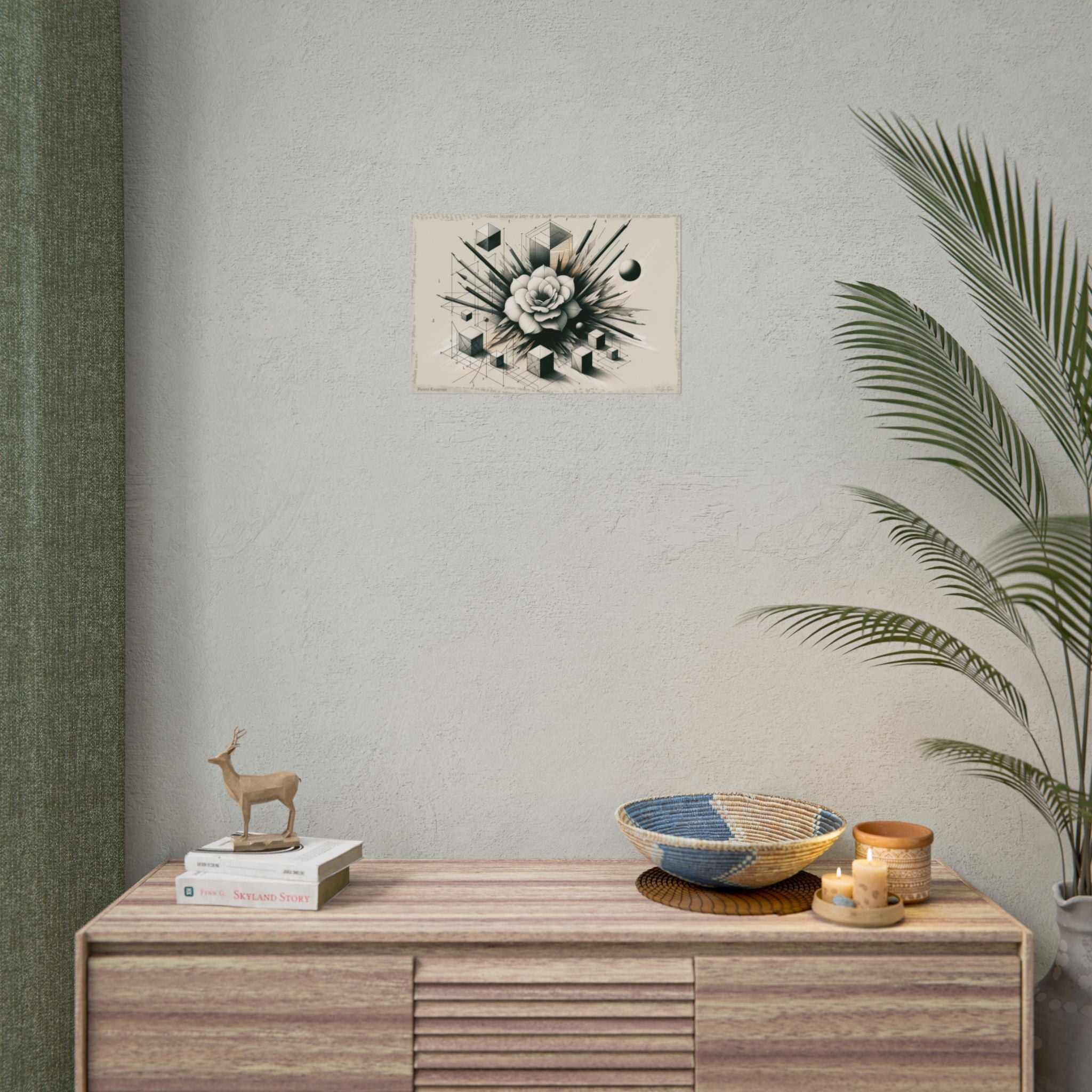 Geometric Bloom: Devotion's Emergence - Art Print by Teo Teglia Art