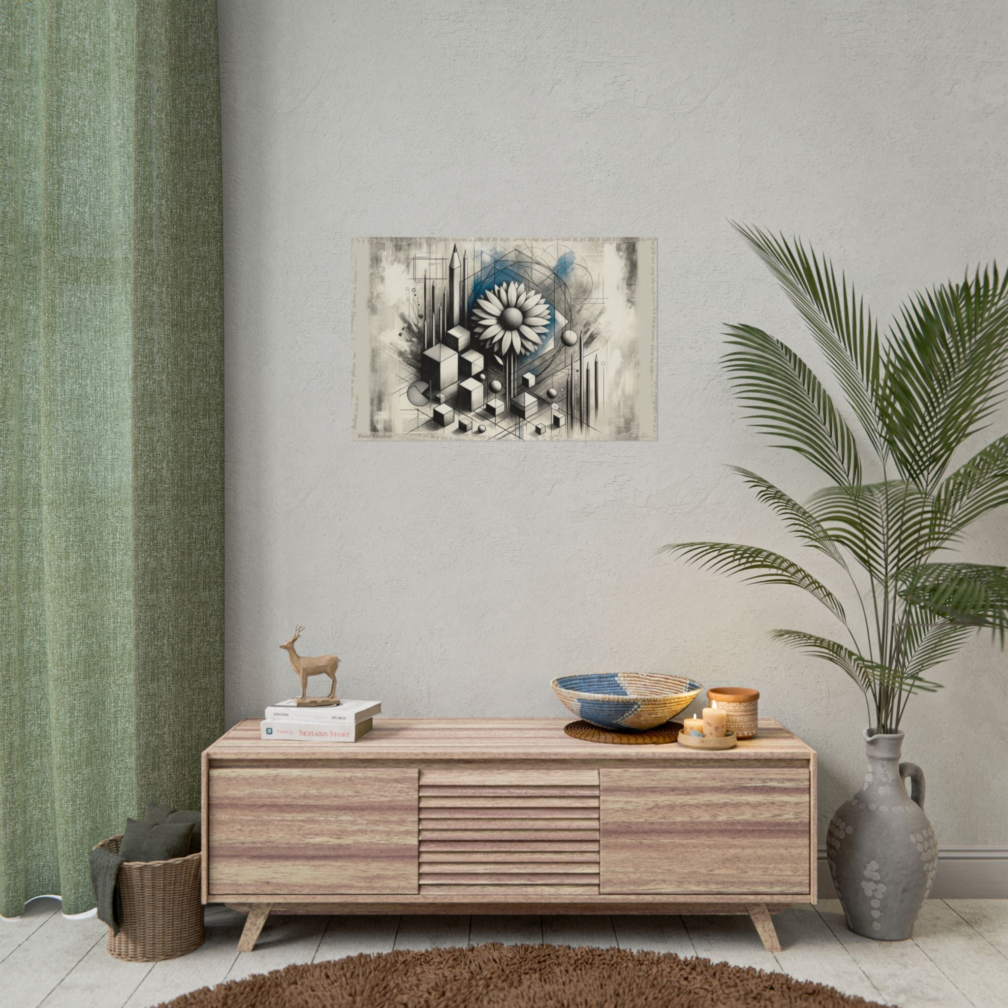 Geometric Bloom of Wisdom - Art Print by Teo Teglia Art