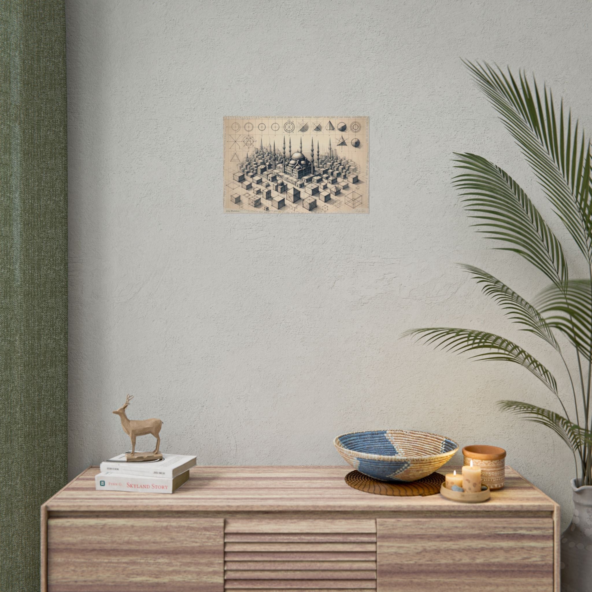 Geometric Genesis: Unveiling Istanbul - Art Print by Teo Teglia Art