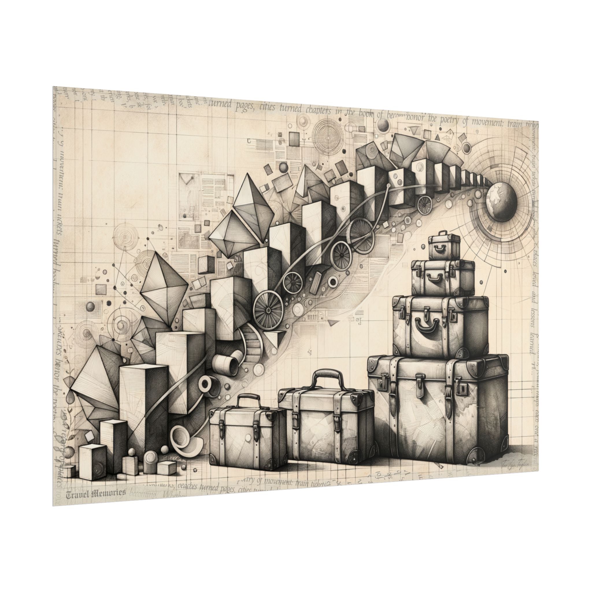 "Geometric Journey Unveiled" - Art Print by Teo Teglia Art