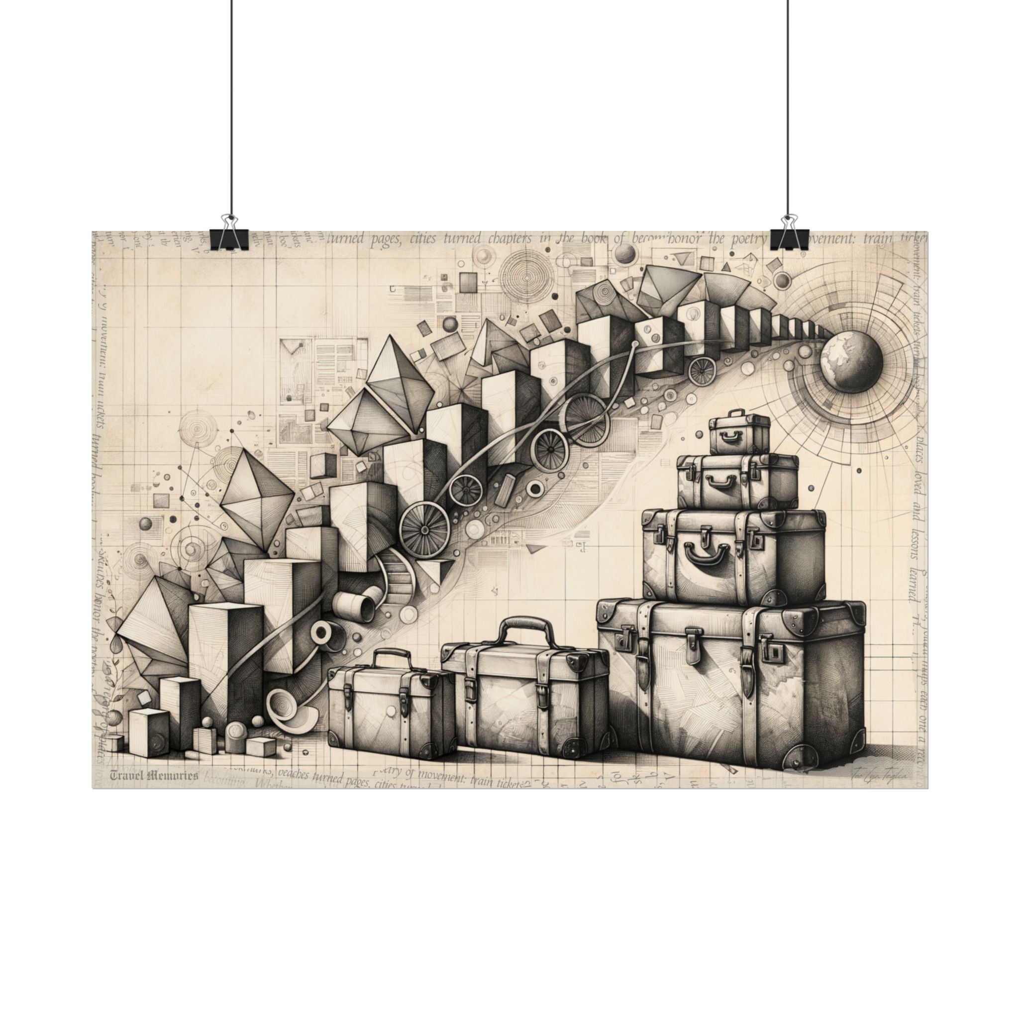 "Geometric Journey Unveiled" - Art Print by Teo Teglia Art
