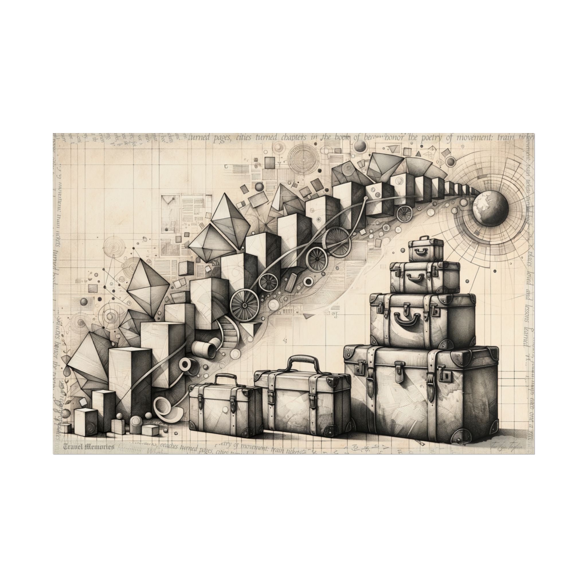 "Geometric Journey Unveiled" - Art Print by Teo Teglia Art