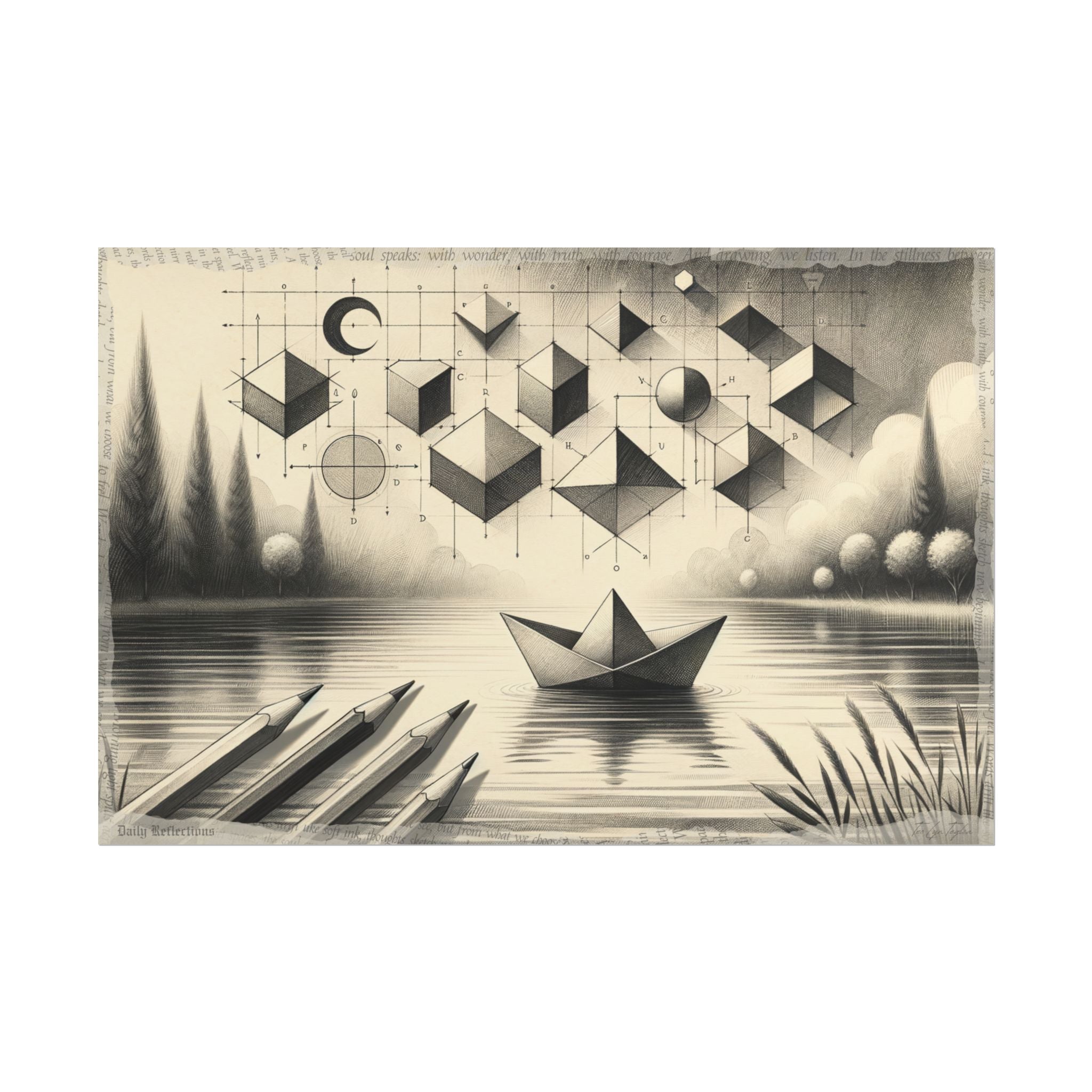 ✏️ Geometric Serenity Voyage - Art Print by Teo Teglia Art