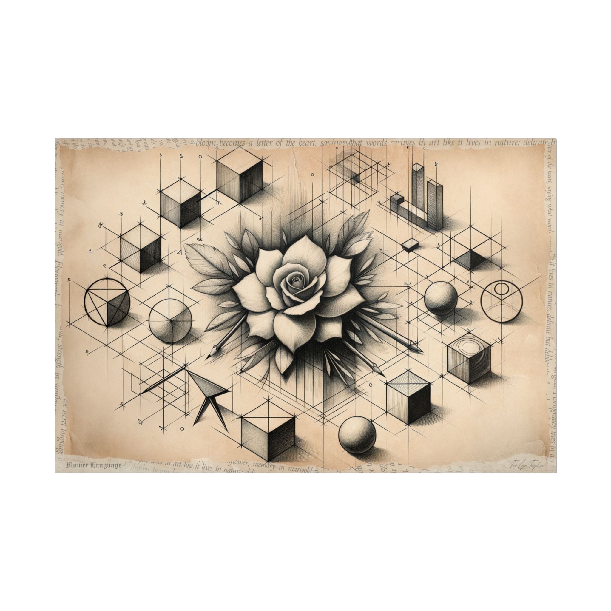 Geometry Blooms Emotion - Art Print by Teo Teglia Art