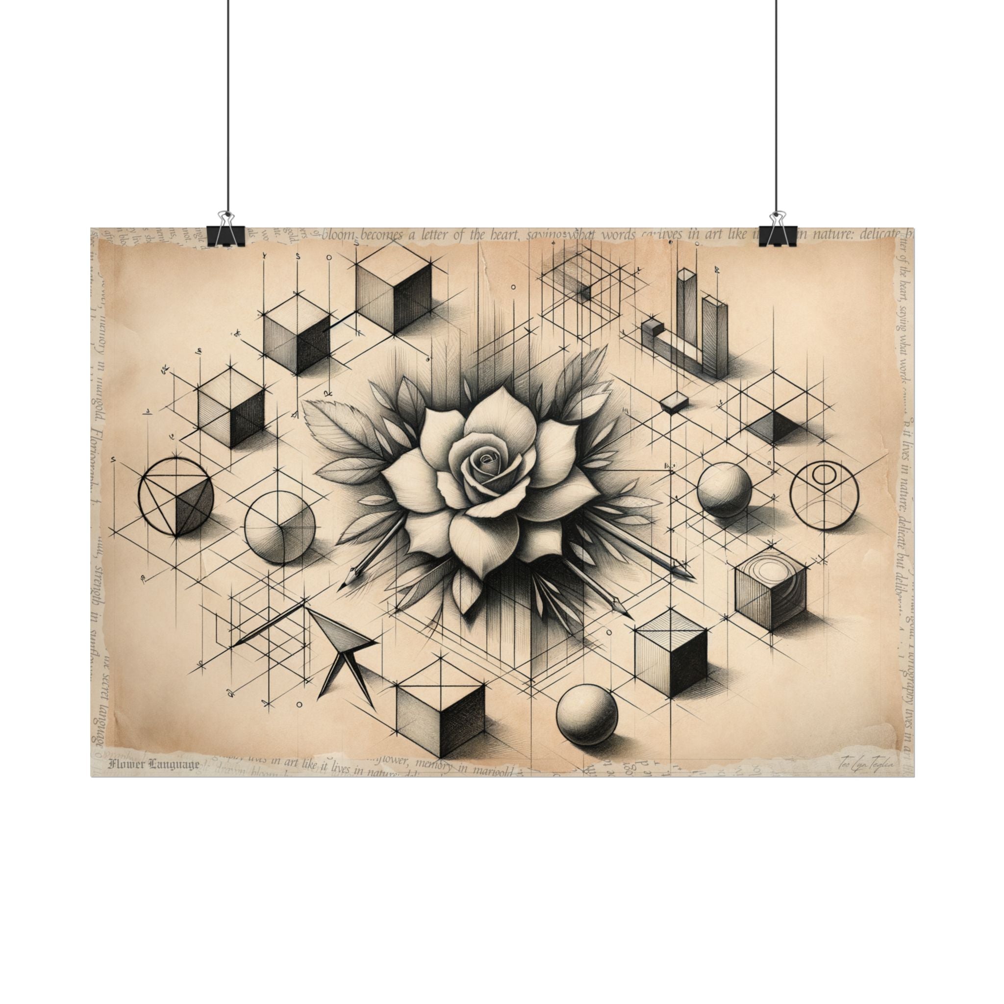Geometry Blooms Emotion - Art Print by Teo Teglia Art