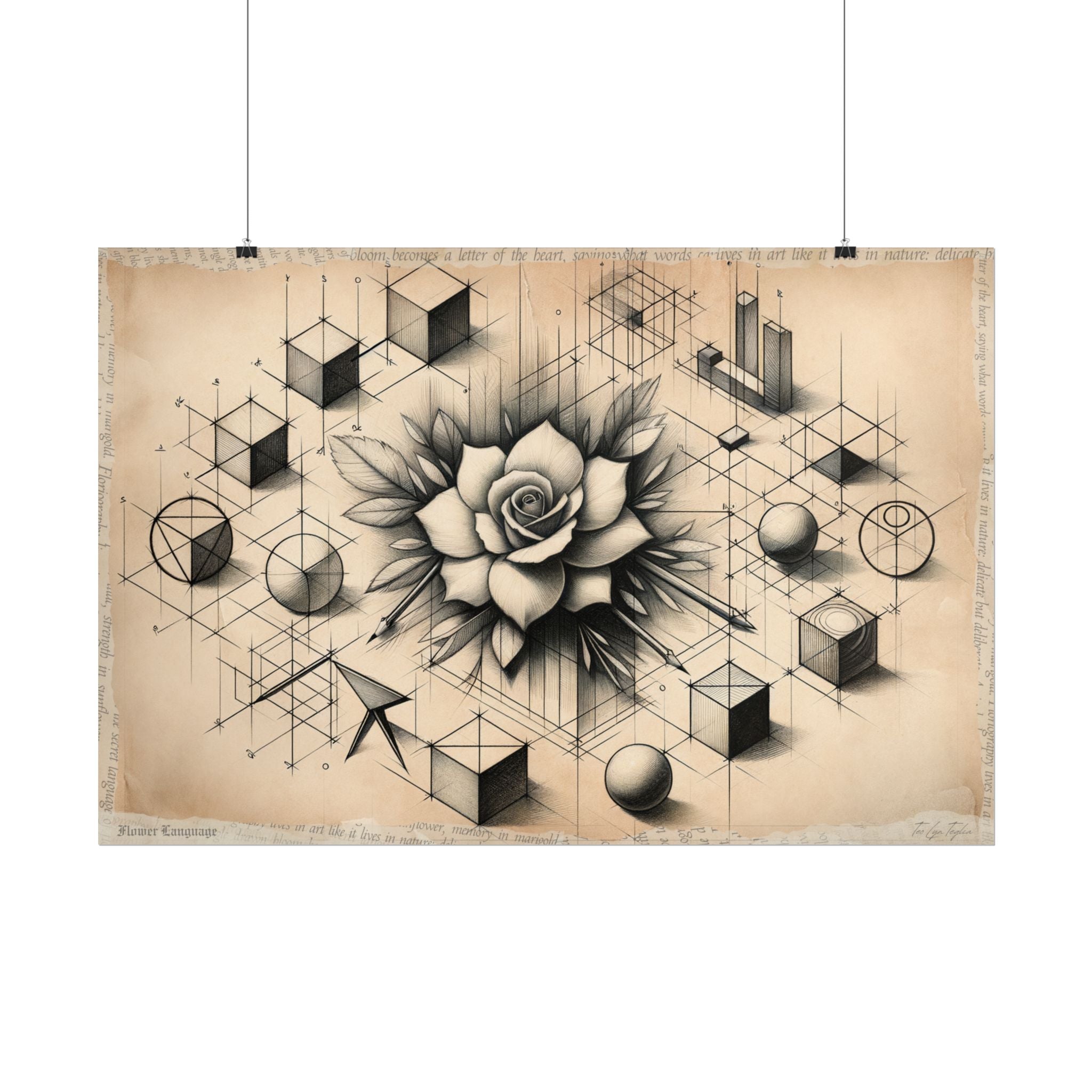 Geometry Blooms Emotion - Art Print by Teo Teglia Art