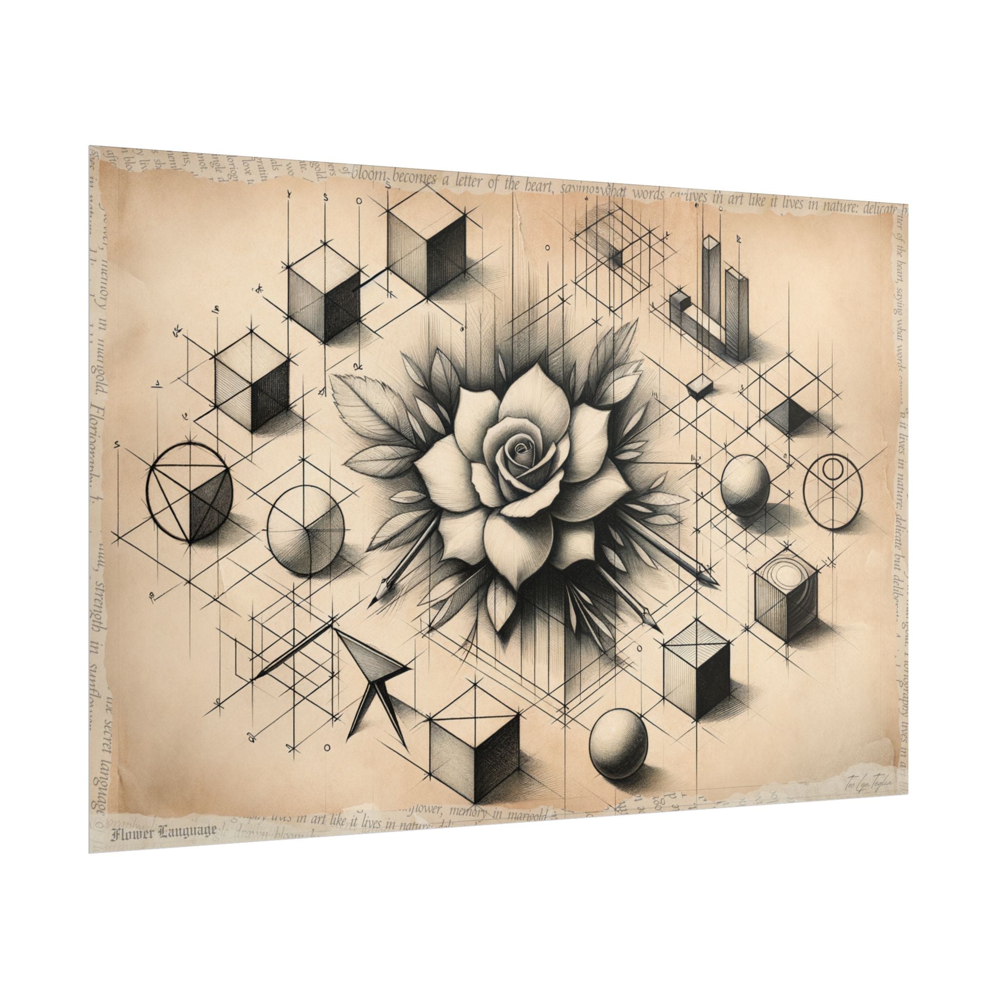 Geometry Blooms Emotion - Art Print by Teo Teglia Art
