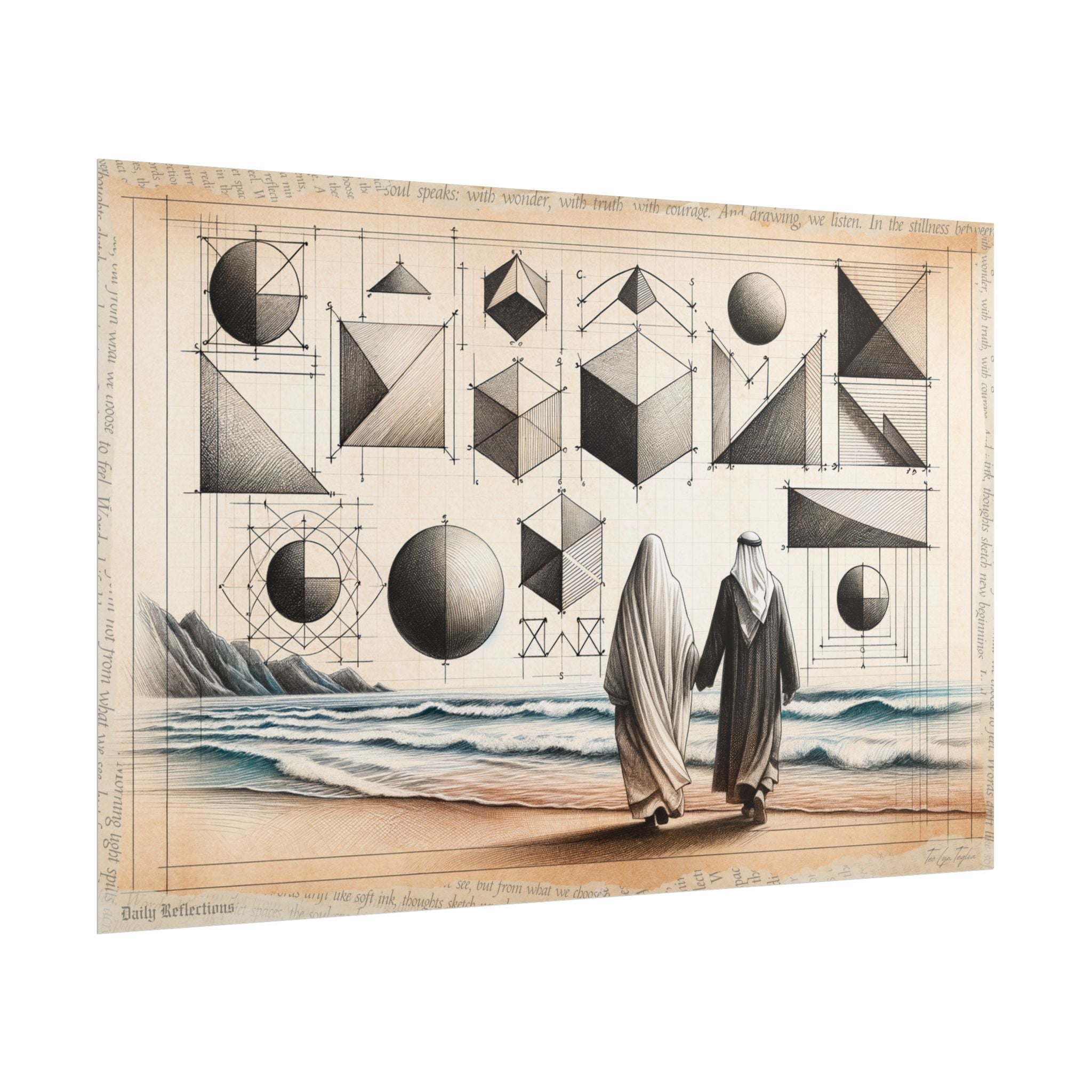 Geometry Blooms in Love - Art Print by Teo Teglia Art