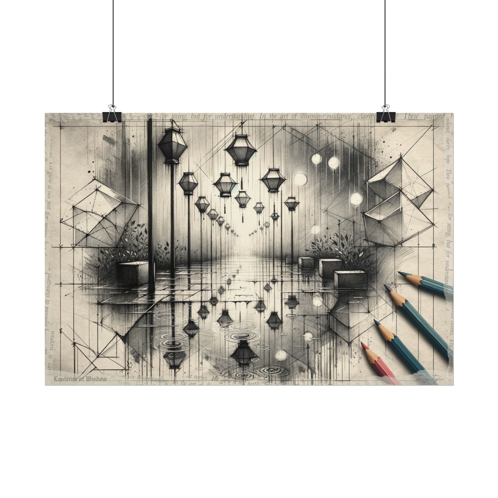 Geometry Dreams in Rainfall - Art Print by Teo Teglia Art
