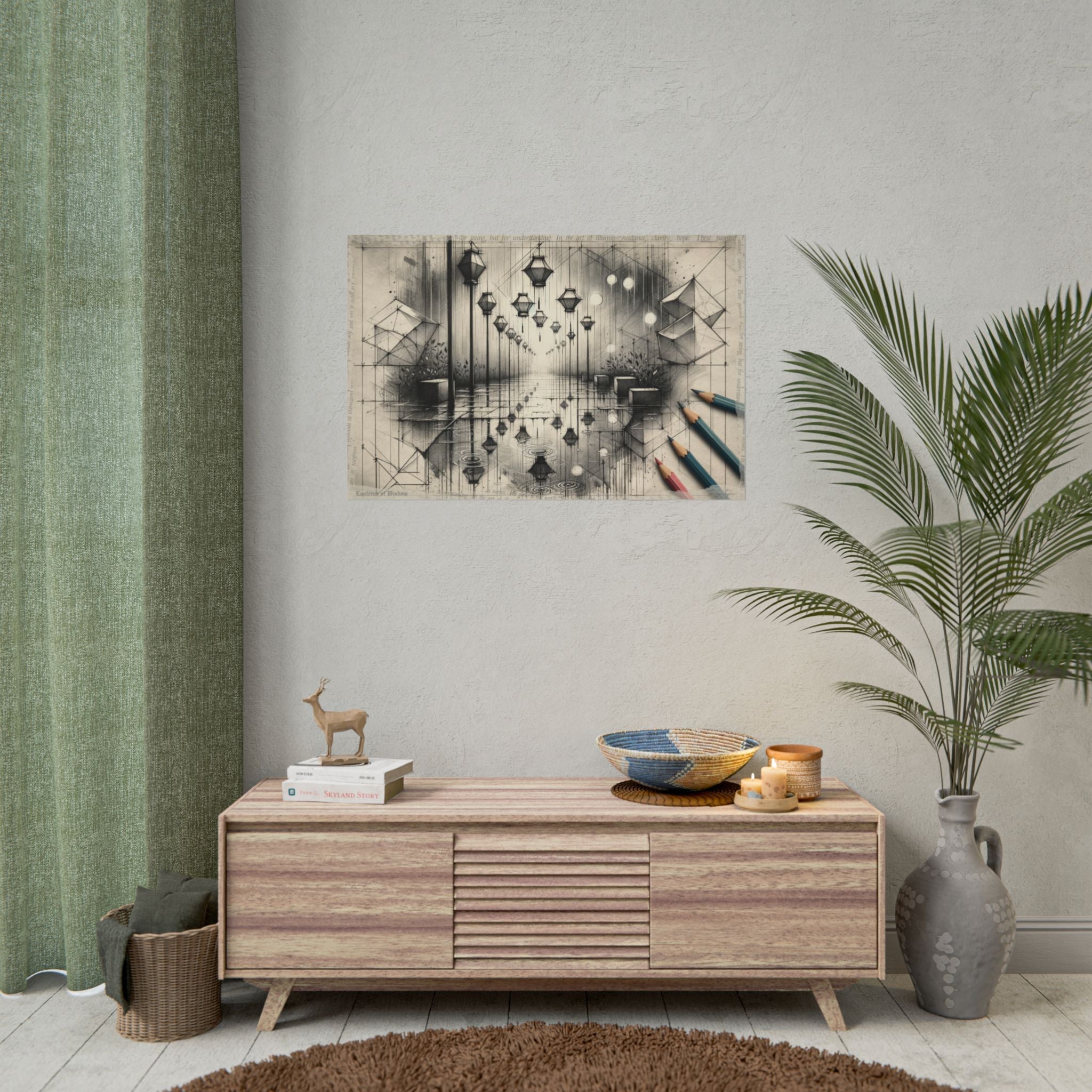 Geometry Dreams in Rainfall - Art Print by Teo Teglia Art