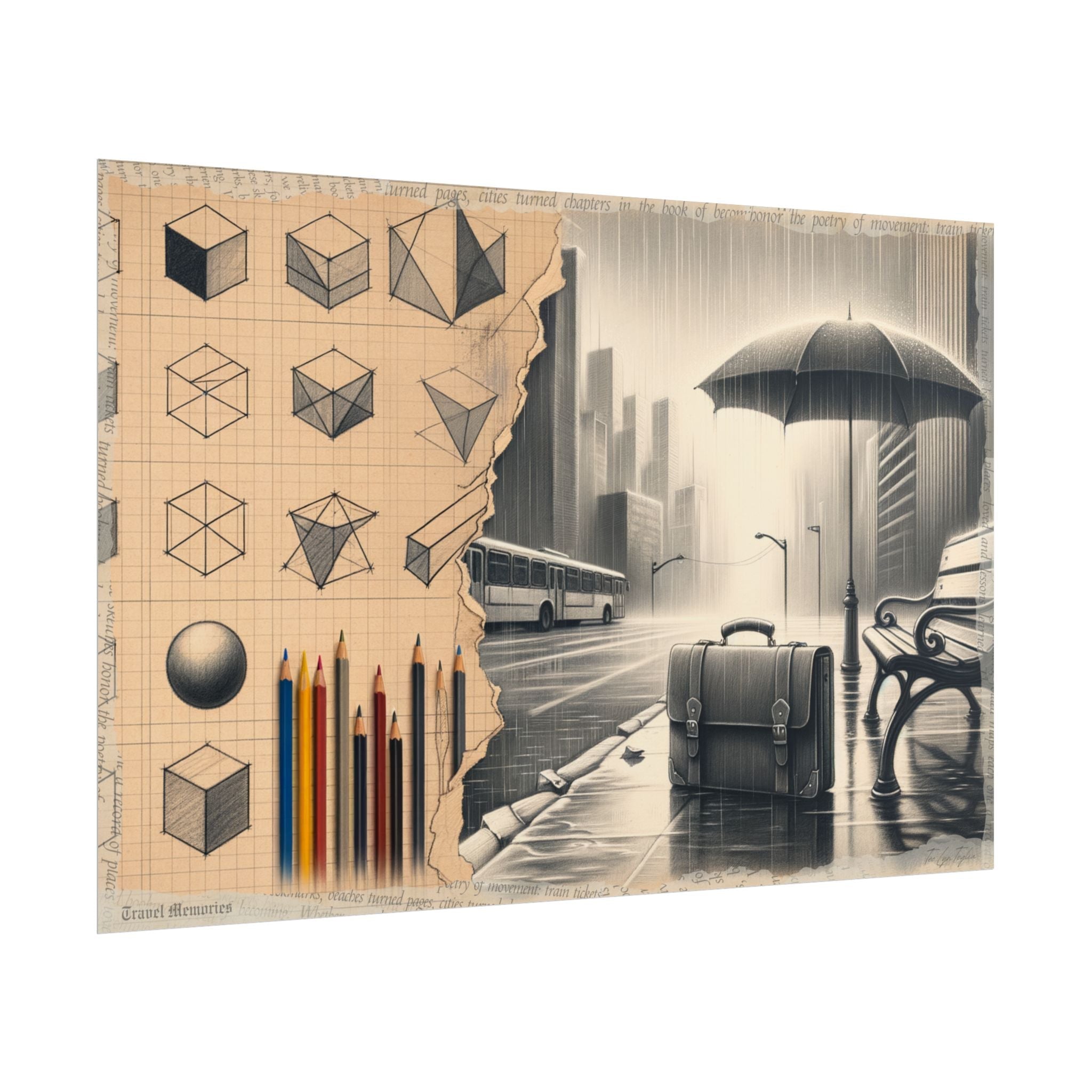 Geometry Melting Into Reality - Art Print by Teo Teglia Art