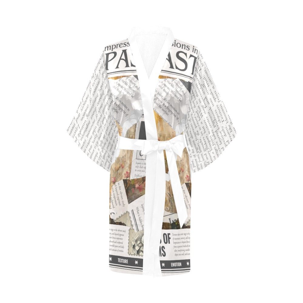 Impressions in Impasto - Artful Kimono Robe by Teo Teglia Art