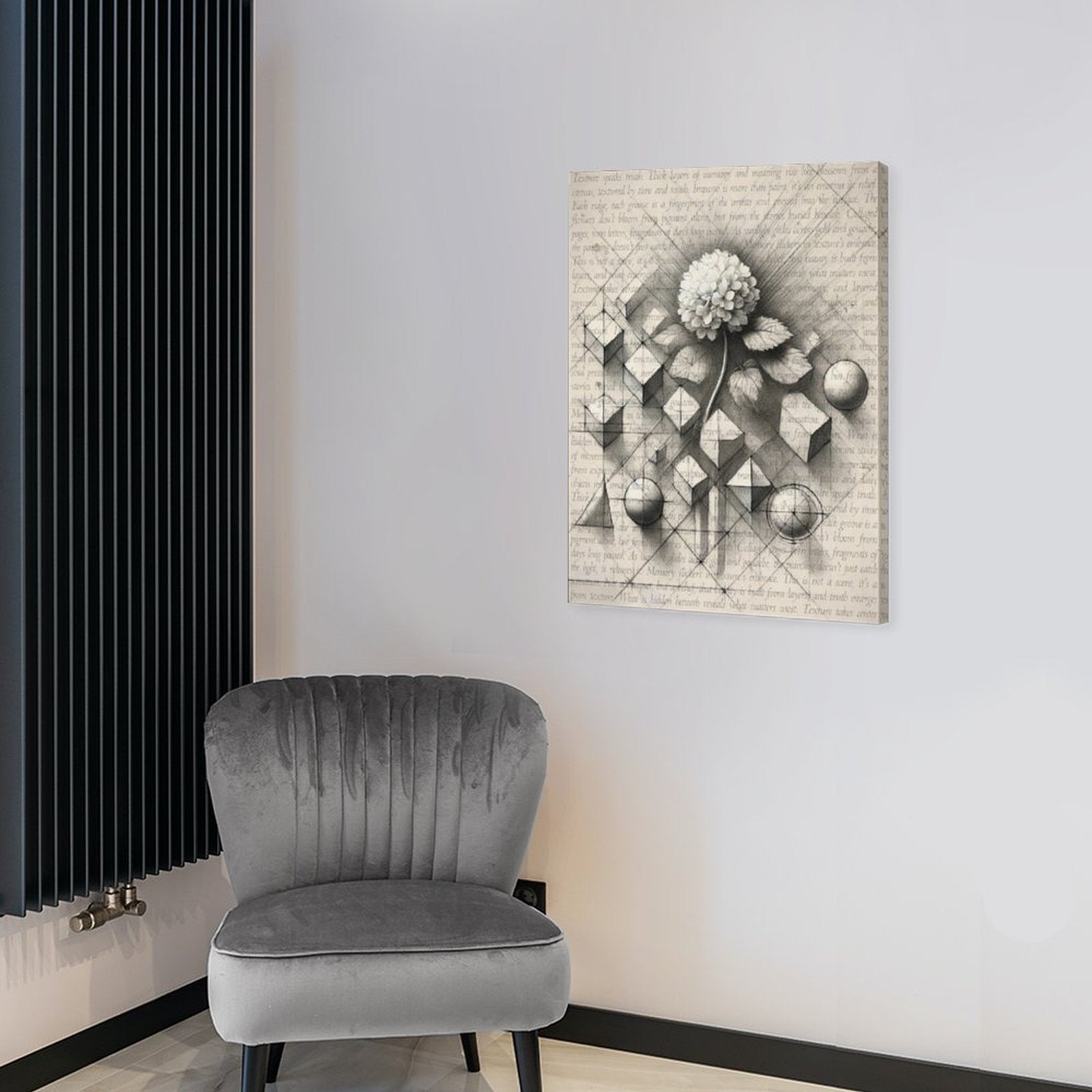 Impressions in Impasto - Pencil Sketch on Canvas by Teo Teglia Art