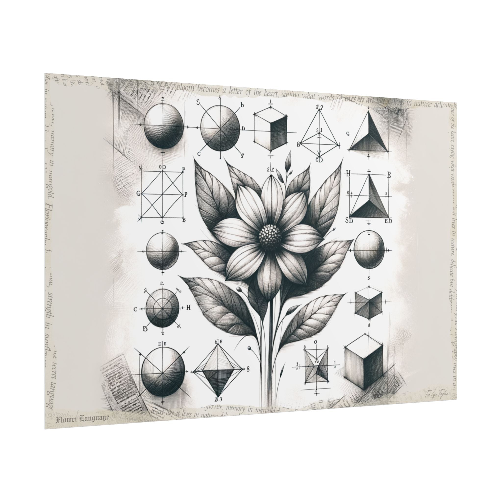 Innocence Blossoms in Geometry - Art Print by Teo Teglia Art