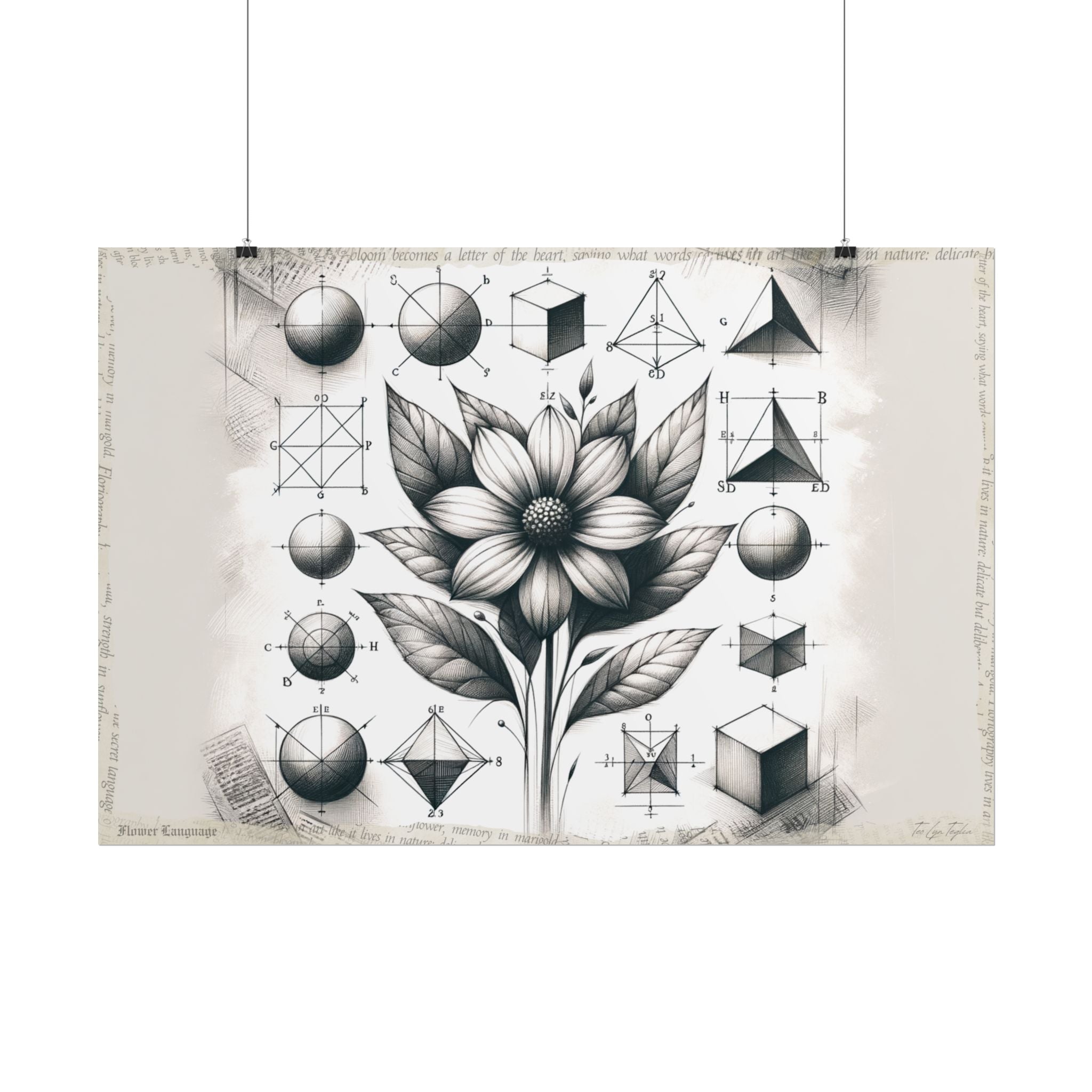 Innocence Blossoms in Geometry - Art Print by Teo Teglia Art
