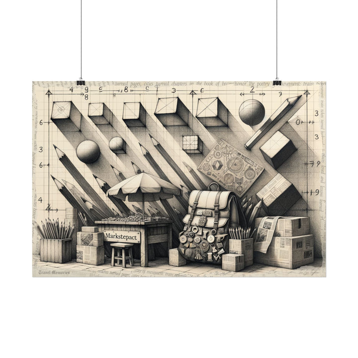 "Journey's Geometry Unpacked" - Art Print by Teo Teglia Art