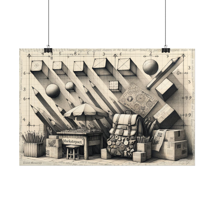 "Journey's Geometry Unpacked" - Art Print by Teo Teglia Art