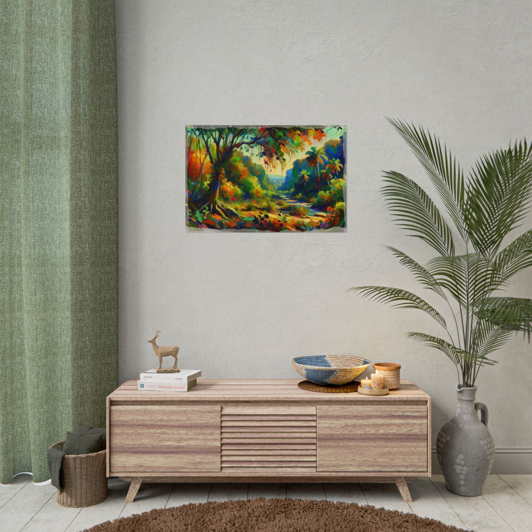 Jungle's Heartbeat Hues - Art Print by Teo Teglia Art