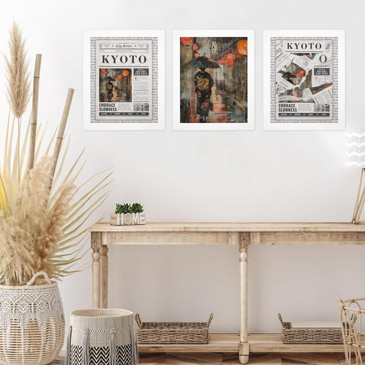 Kyoto - Gallery Art Print Set of 3 by Teo Teglia Art