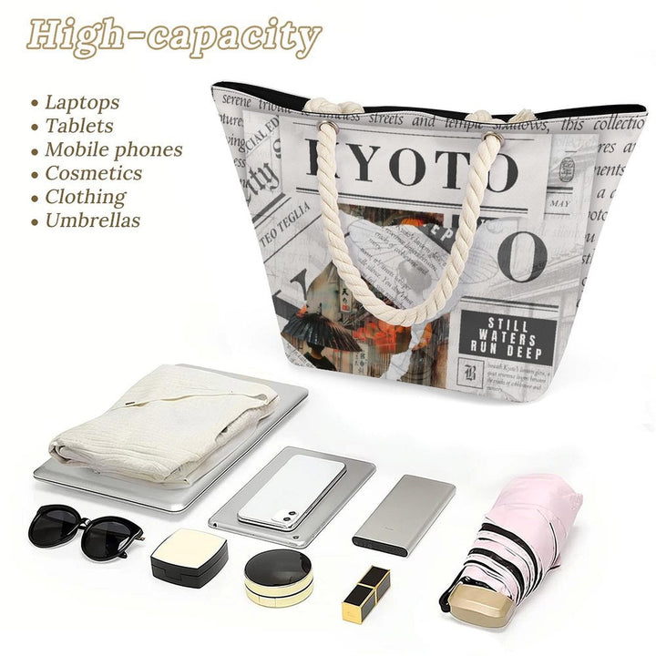 Kyoto - Hemp Rope Tote Bag by Teo Teglia Art