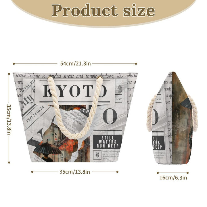 Kyoto - Hemp Rope Tote Bag by Teo Teglia Art