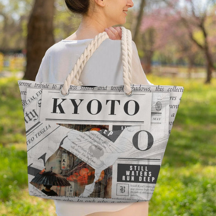 Kyoto - Hemp Rope Tote Bag by Teo Teglia Art