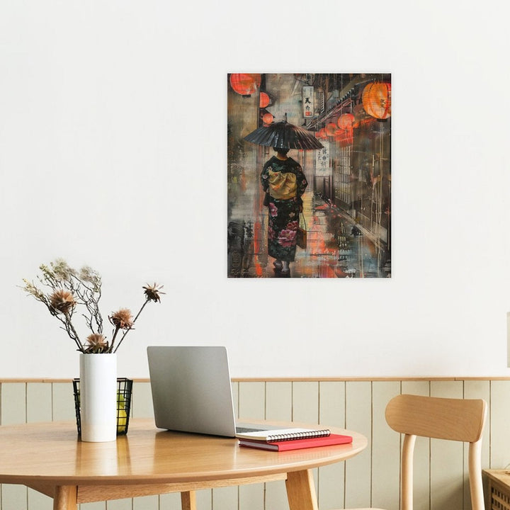Kyoto - Lantern Painting Canvas by Teo Teglia Art