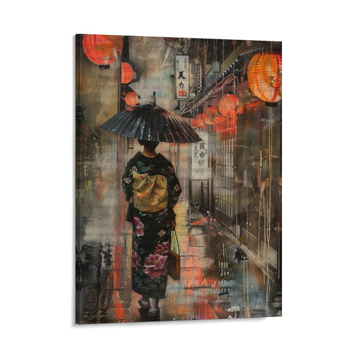 Kyoto - Lantern Painting Canvas by Teo Teglia Art