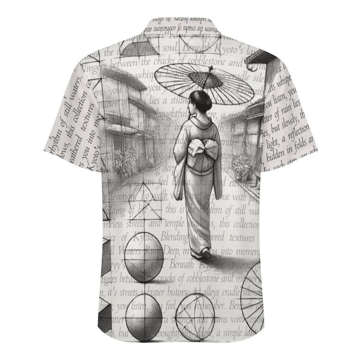 Kyoto - Men's Mindful Lapel Shirt by Teo Teglia Art