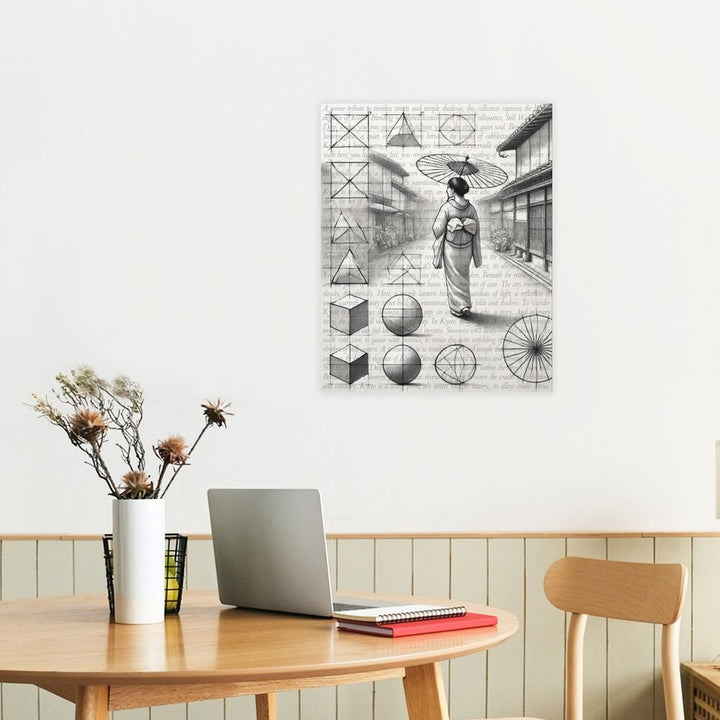 Kyoto - Pencil Sketch on Canvas by Teo Teglia Art