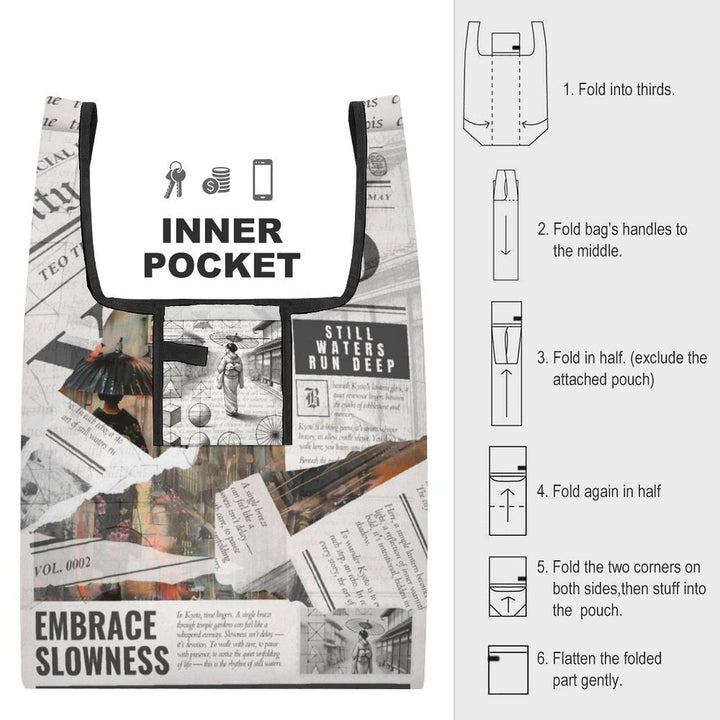 Kyoto - Reusable Tote Bag by Teo Teglia Art