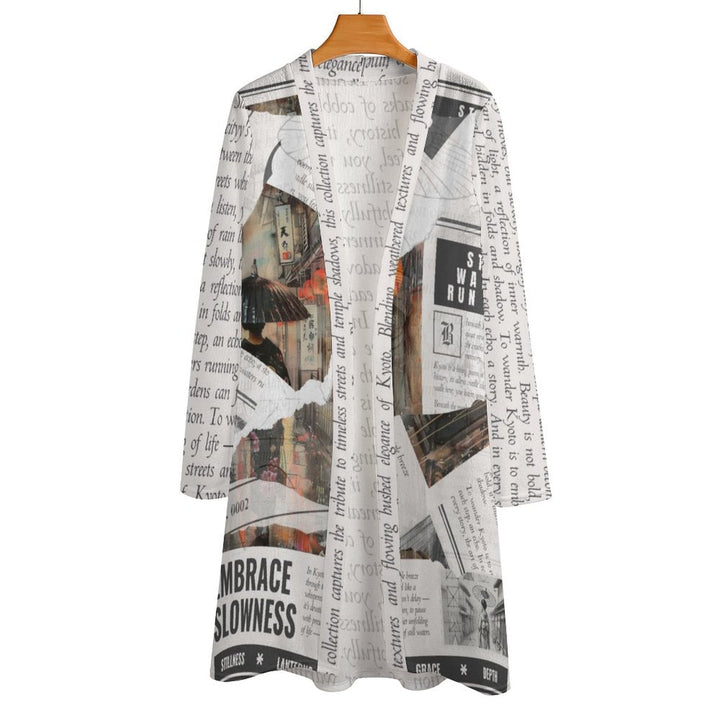 Kyoto - Women's Mid - Length Cardigan by Teo Teglia Art