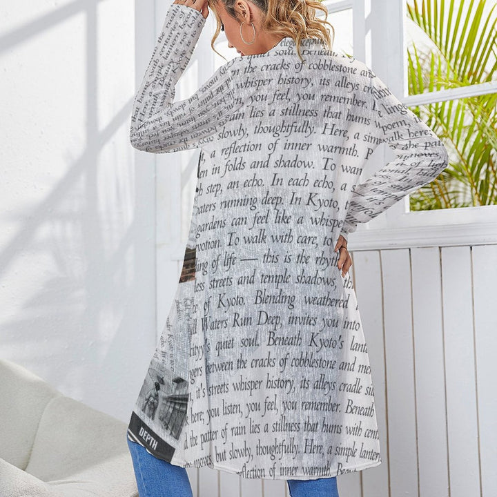 Kyoto - Women's Mid - Length Cardigan by Teo Teglia Art