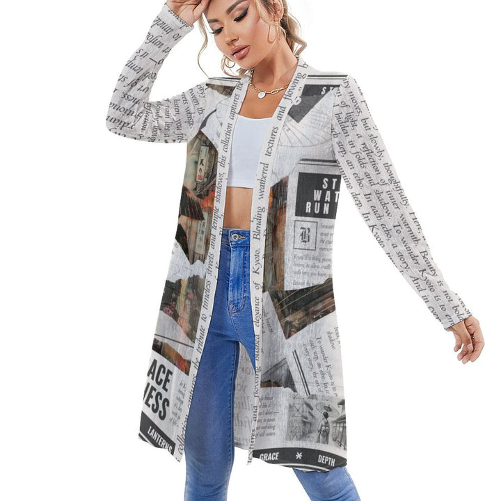 Kyoto - Women's Mid - Length Cardigan by Teo Teglia Art